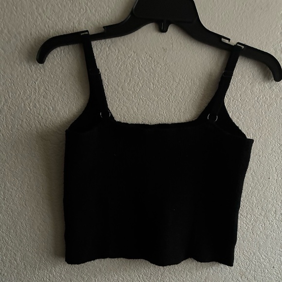 ASTR Black Ribbed Knit Women's Top L - Picture 3 of 7